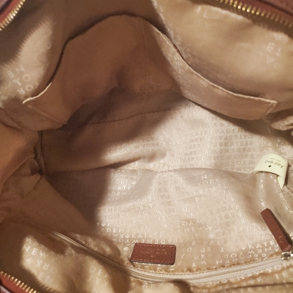 Kate Spade ♠️ Brown Leather Brighton Park Satchel Bag with Crossbody Strap - Picture 4 of 12